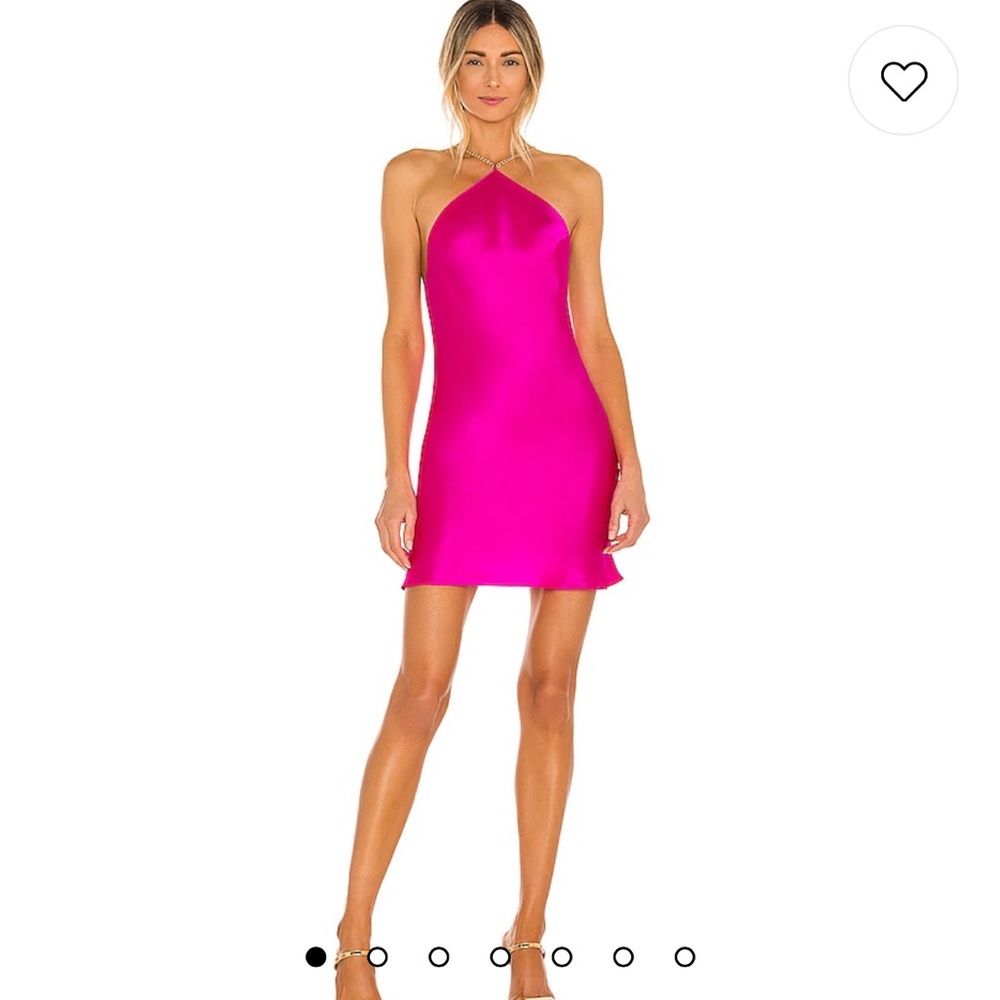 X REVOLVE Claudia X Back Chain Dress in Hot Pink